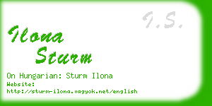 ilona sturm business card